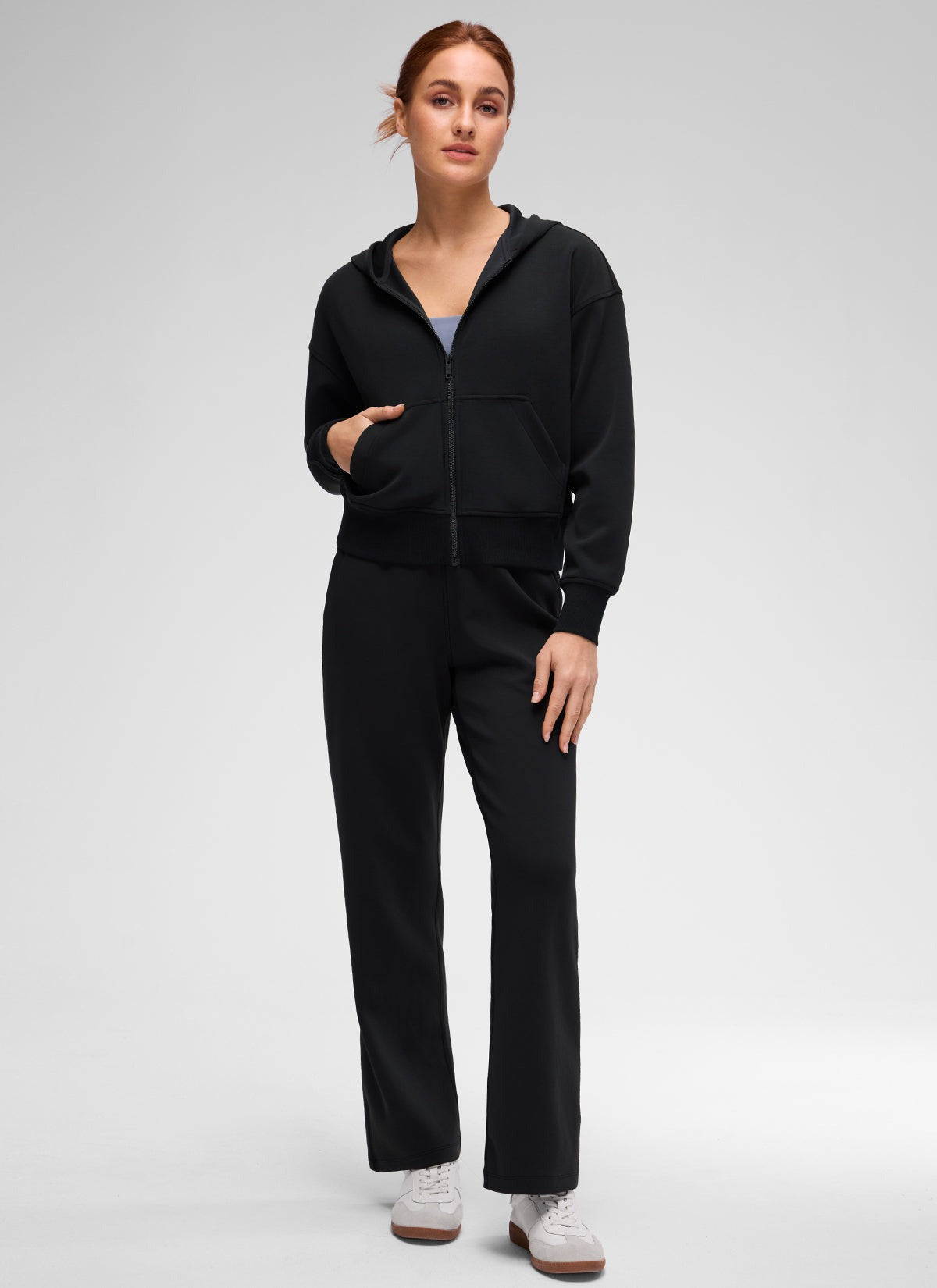 SoftAura Full Zip Waist Length Hoodie